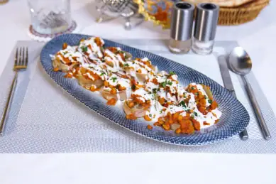 Manto dish in a mobile ordering interface